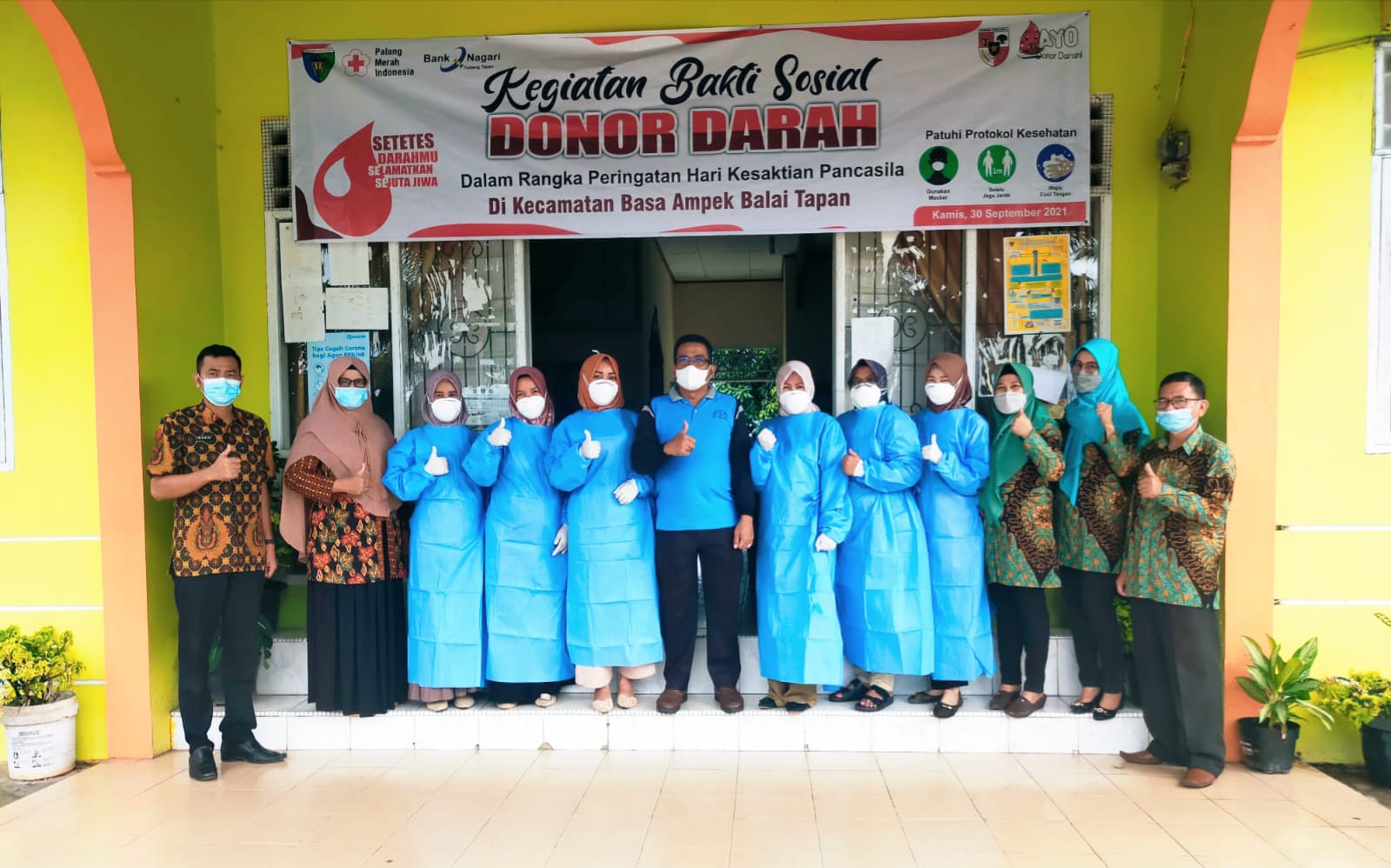 Bhakti Sosial Donor Darah di Kecamatan Basa Ampek Balai Tapan