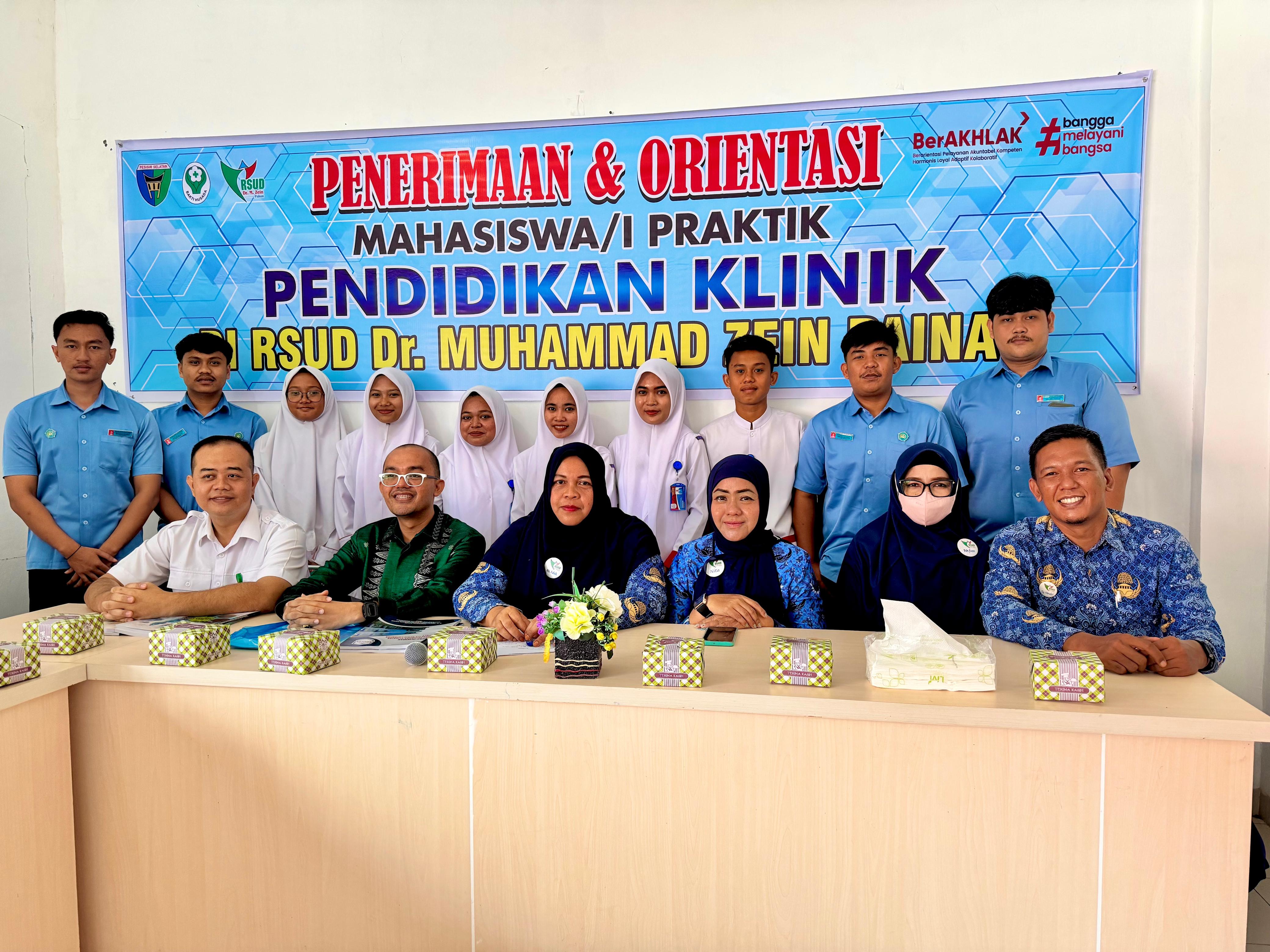 Penerimaan dan Orientasi Mahasiswa Praktik Klinik di RSUD Dr. Muhammad Zein Painan